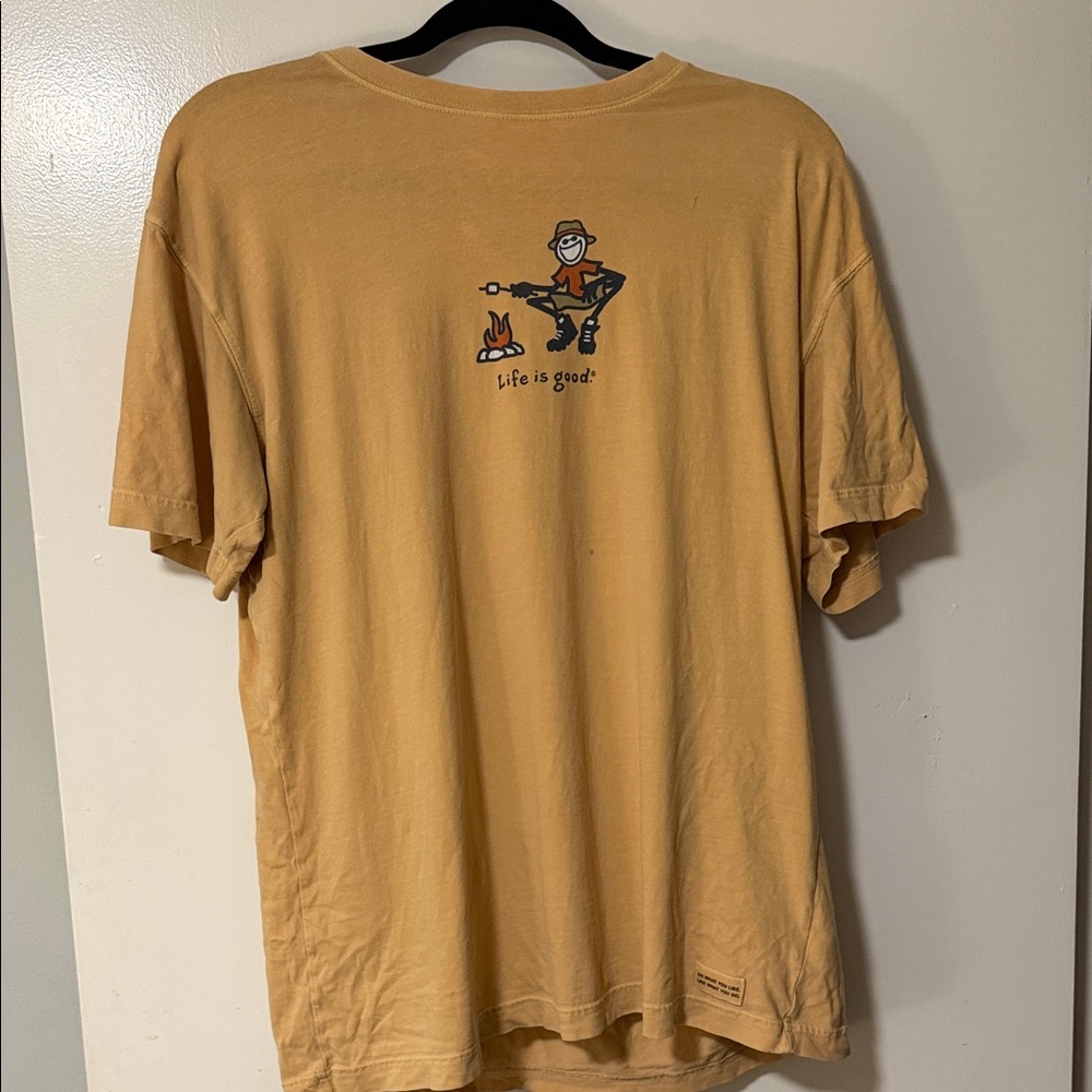 Life Is Good Men's Mustard Graphic Tee